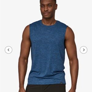 Patagonia Men's Heathered Blue Tank Top